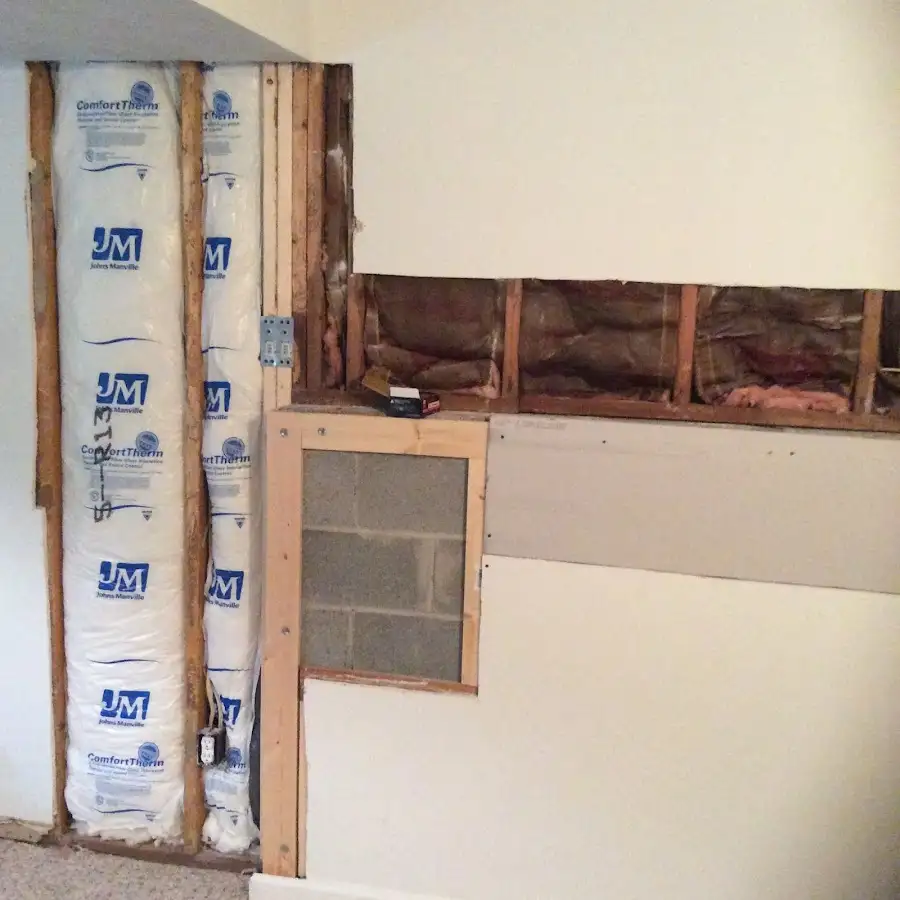 Wall insulation replacement during Structural Drying in Dunellen
